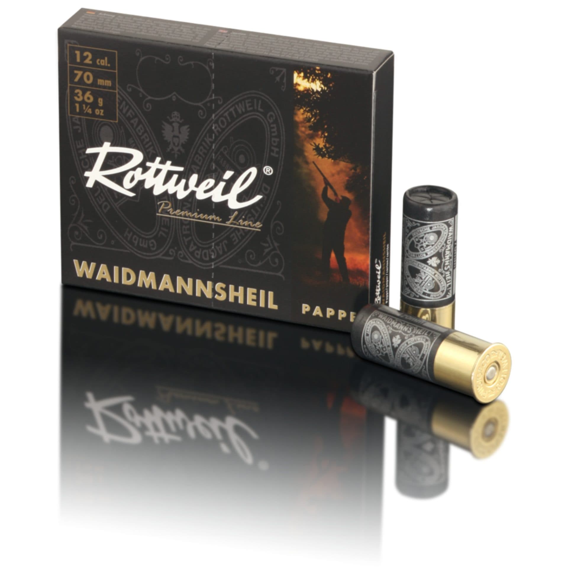 Rottweil Waidmannsheil Pappe HV Φυσίγγια Κυνηγίου 36gr Cal.12/70 – 10τεμ.